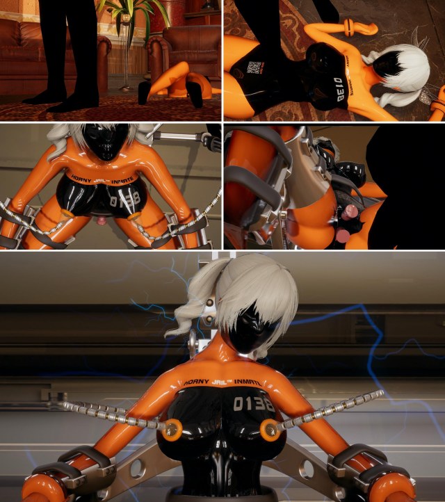 乳胶迷案14  电击 乳胶 玩弄 调教 榨乳 束缚 紧身衣 堵嘴 人形 全头面罩 人形 拘束 BDSM 中文剧情向预览图