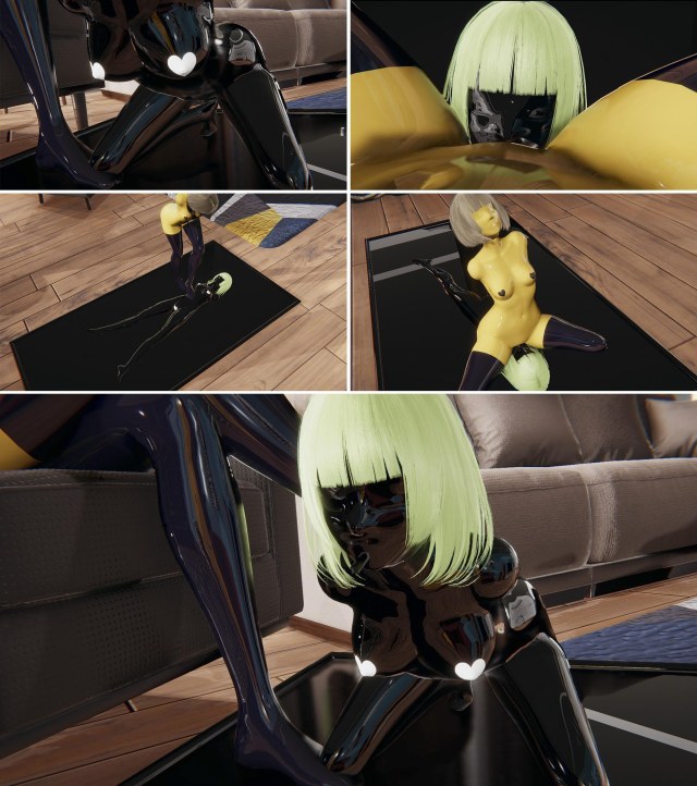 胶衣与雨衣10 乳胶衣 玩弄 紧身衣 堵嘴 人形 蒙面 BDSM 拘束 调教 真空床 止息 中文剧情向预览图