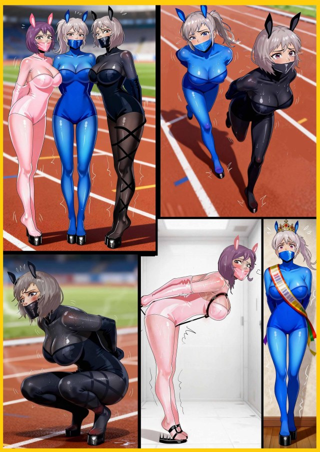 《笼中骏—赛场》几匹可怜兮兮的性感紧身衣母马 被迫参加比赛 输了要接受痛苦的惩罚预览图