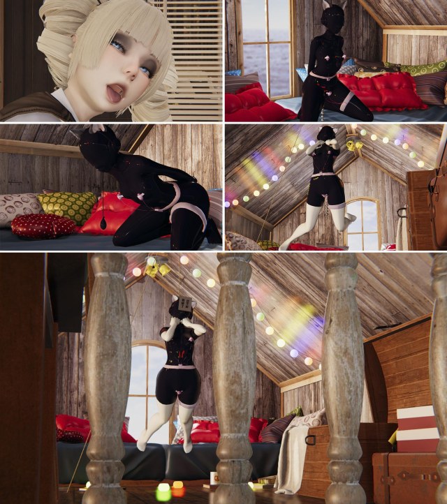 bad girl 1-2 latex suit full facemask tight bound custodial long gloves stockings masked hanged chinese dramaPreview