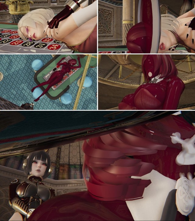 gambling loser latex suit full face mask gelcoat corset corset confinement cheongsam stockings masked chinese dramaPreview