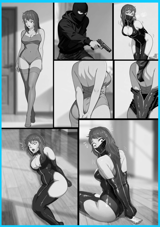 The classic one-piece straitjacket makes a noblewoman's struggles futile! When a discreet thief meets a deadly prop, ePreview