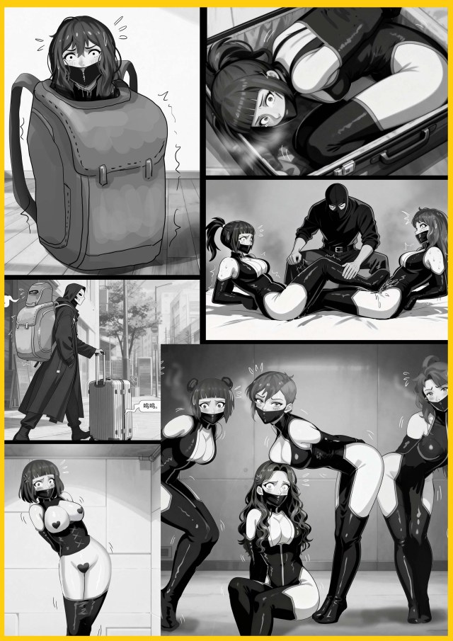 Unsolvable Bondage Skirt 03 - Bound Shadow Cage" Special constriction suit locks up freedom and breathing Precision mePreview